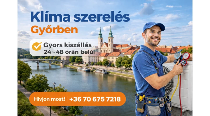 Klíma szerelés Győrben – Komfort és energiahatékonyság egy lépésben