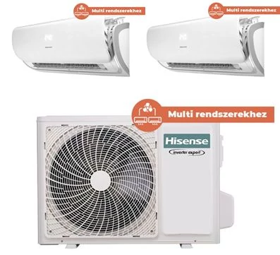 Hisense Klíma Multi Silentium 2,6kW+2,6kW (két beltéri egy kültéri)