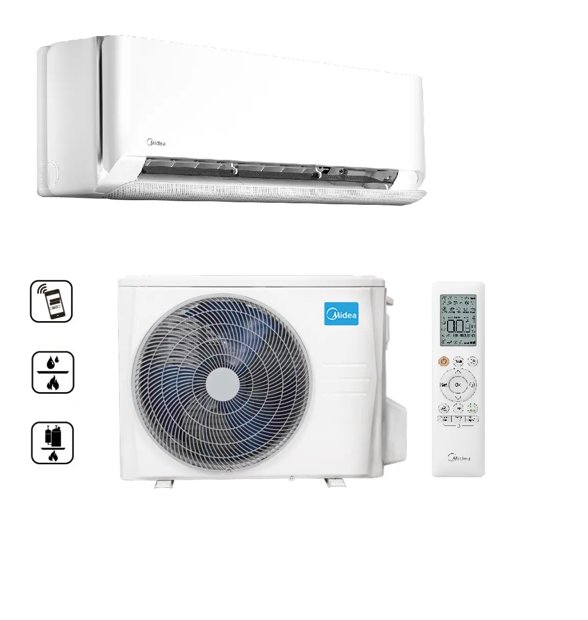Midea Breezeless E oldalfali split klímaszett 2,8 kW